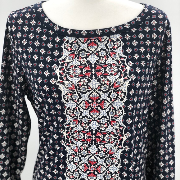 Max Studio Shift Dress Navy Red and White Size L - Picture 13 of 13